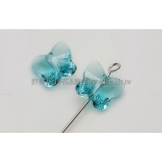 5754施華洛蝴蝶直洞10mm水藍-6個