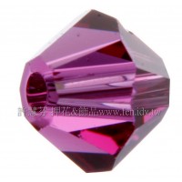 5301施華洛角珠502-3mm海棠紅-50個