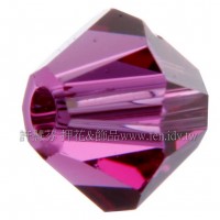 5301施華洛角珠502-3mm海棠紅-50個