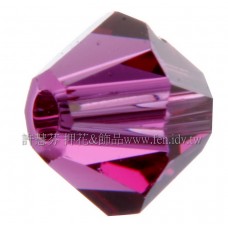 5301施華洛角珠502-3mm海棠紅-50個