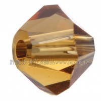 5301施華洛角珠001COP-3mm茶水晶色-50個