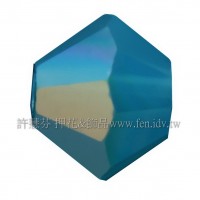 5301施華洛角珠394AB-4mm亮彩加勒比海藍蛋白-50個