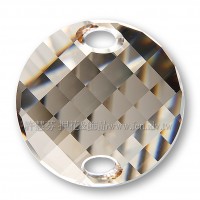 18mm施華洛3221圓形波浪雙孔水晶001GSHA18mm夢幻影子1個