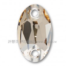 施華洛3231橢圓形立體雙孔001GSHA水晶23*14mm夢幻影子1個