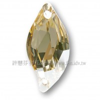 施華洛3254大S彎曲雙孔001GSHA水晶30*14mm夢幻影子1個