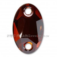 施華洛3231橢圓形立體雙孔001REDM水晶28*17mm紅色夢幻1個