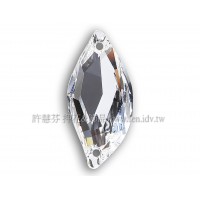 施華洛3254大S彎曲雙孔001水晶30*14mm炫亮水晶1個