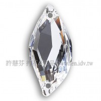 施華洛3254大S彎曲雙孔001水晶30*14mm炫亮水晶1個