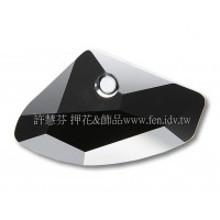 施華洛6657銀河岩形280Jet16*27mm黑寶石1個