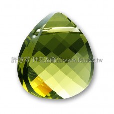 施華洛6012三角水滴228_15.4*14mm黃綠橄欖石1個