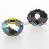 5040施華洛車輪珠280-6mm黑玉+AB-10個