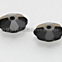 施華洛3700花形280HEM-6mm炫彩黑色-10個