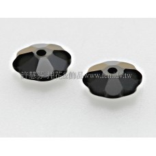 施華洛3700花形280HEM-6mm炫彩黑色-10個