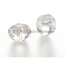 5040施華洛車輪珠001-8mm晶亮透明-10個