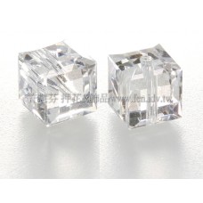 5601施華洛方形珠001-6mm晶亮透明-6個