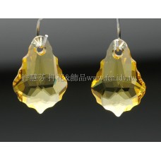 6090施華洛水滴葉形226-11*16mm月光黃色-2個