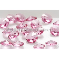 6200施華洛雙面圓錐形6mm玫瑰紅-10個