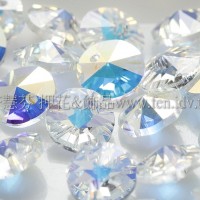 3200施華洛雙面圓錐形-晶瑩透明AB6mm1包-10個