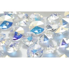 3200施華洛雙面圓錐形-晶瑩透明AB6mm1包-10個