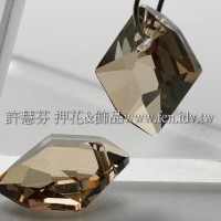 施華洛6680宇宙石影子金光14MM-1個