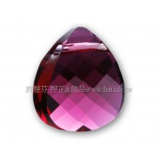 施華洛6012三角水滴501_15.4*14mm鮮桃紅1個