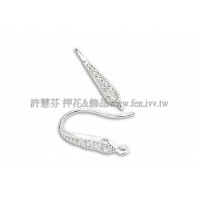 公主晶鑽耳勾正白-18.5mm-1對