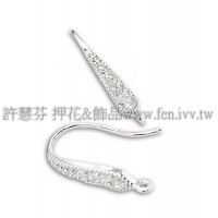 公主晶鑽耳勾正白-18.5mm-1對