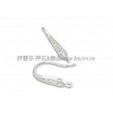 公主晶鑽耳勾正白-18.5mm-1對