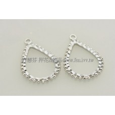 水滴形珠光壓紋-連接配件正白