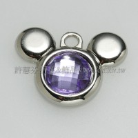 彩鑽米老鼠墜飾-25X18.5mm-1個