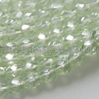 捷克棗形珠3mm閃亮翠橄欖綠-50個