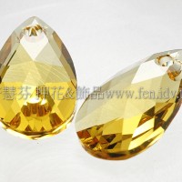6106施華洛水滴形-金黃水晶色16mm1包-1個