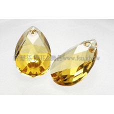 6106施華洛水滴形-金黃水晶色16mm1包-1個
