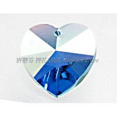 施華洛6202心形海藍色14.4*14-6個