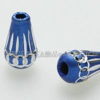 鋁合金屬彩珠直洞水滴11x6.5mm-10個