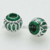 鋁合金屬圓花彩珠6.5mm-10個