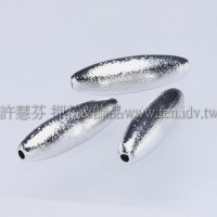 15mm霧彩米粒珠-2個