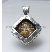 菱形復古壓花墜飾-30*39mm-1個