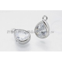 水滴形正白滾邊鋯石-12*8mm-1個