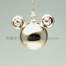 大MICKEY水鑽墜飾-18*21mm-1個