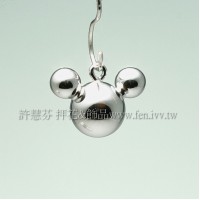 小MICKEY水鑽墜飾-13*10mm-2個