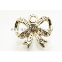 蝴蝶結水鑽墜飾-14*15mm-1個