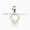 心形爪鑽墜飾正白-6*13mm-1個