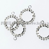 圓形立体壓紋墜飾正白-10mm-5個