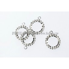 圓形立体壓紋墜飾正白-10mm-5個