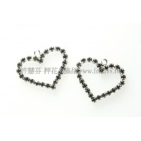 黑色心形晶鑽-20x20mm-1個