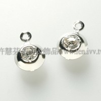 圓形水鑽墜飾-8.4mm-5個