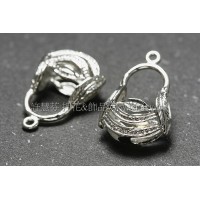 貝殼紋鏤空雕花墜飾代白-16x19mm-2個