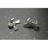 噴沙面立體蝴蝶結小-10x13mm-2個