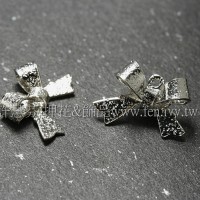 噴沙面立體蝴蝶結小-10x13mm-2個